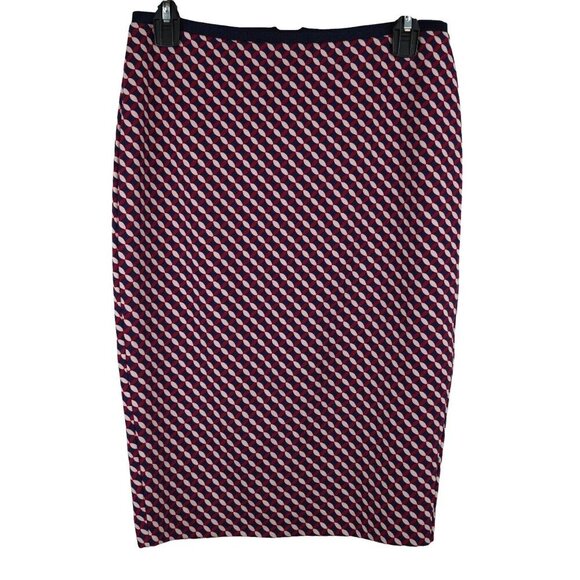 Boden‎ Wine Trellis Hampshire Ponte Geometric Print Pencil Skirt Womens Size 4R - Picture 3 of 7